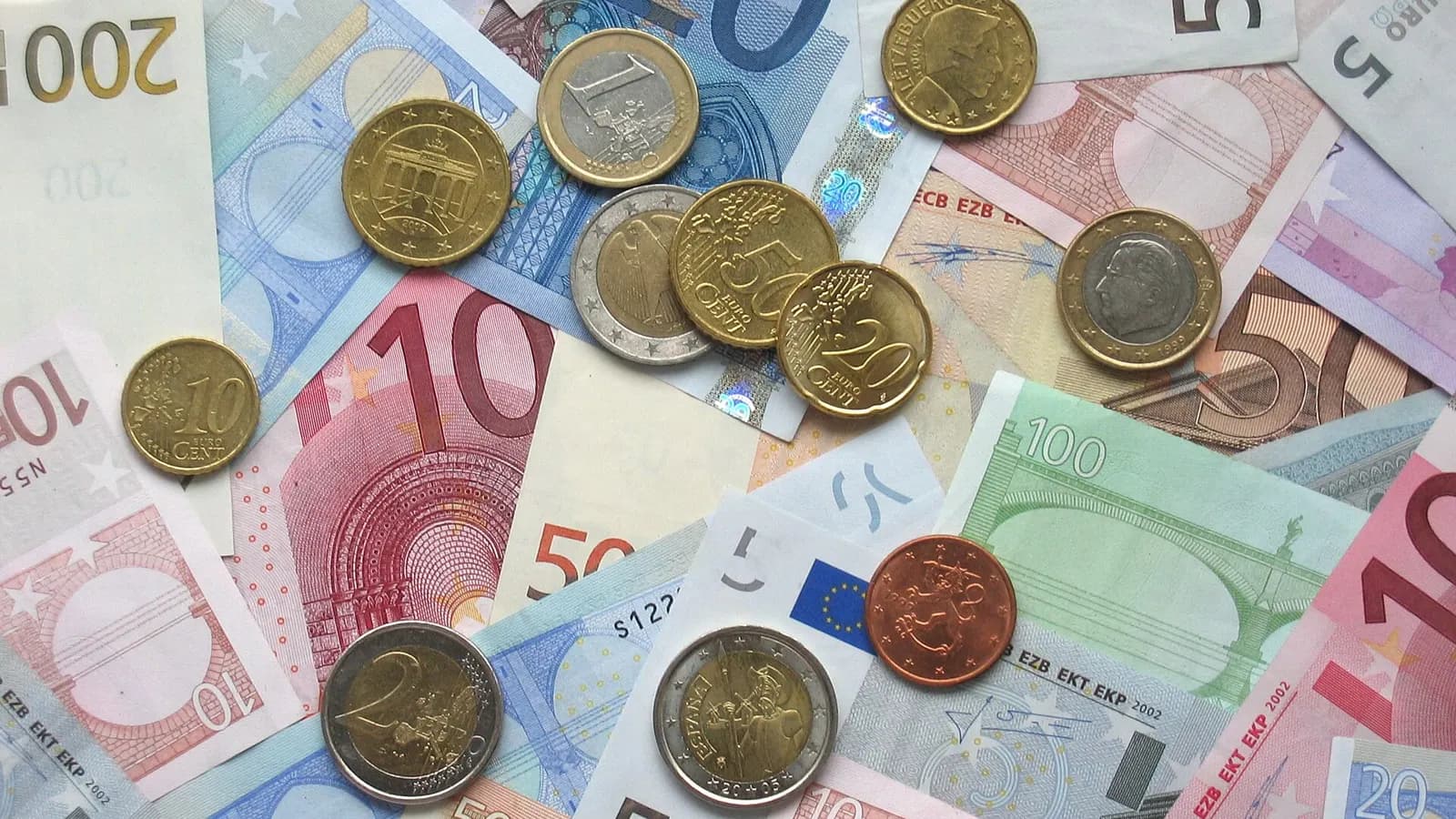 Billets et pièces en euros